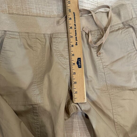 TALBOTS 10 PETITE WOMENS TAN PULL ON KHAKI TAN PANTS - Picture 5 of 10